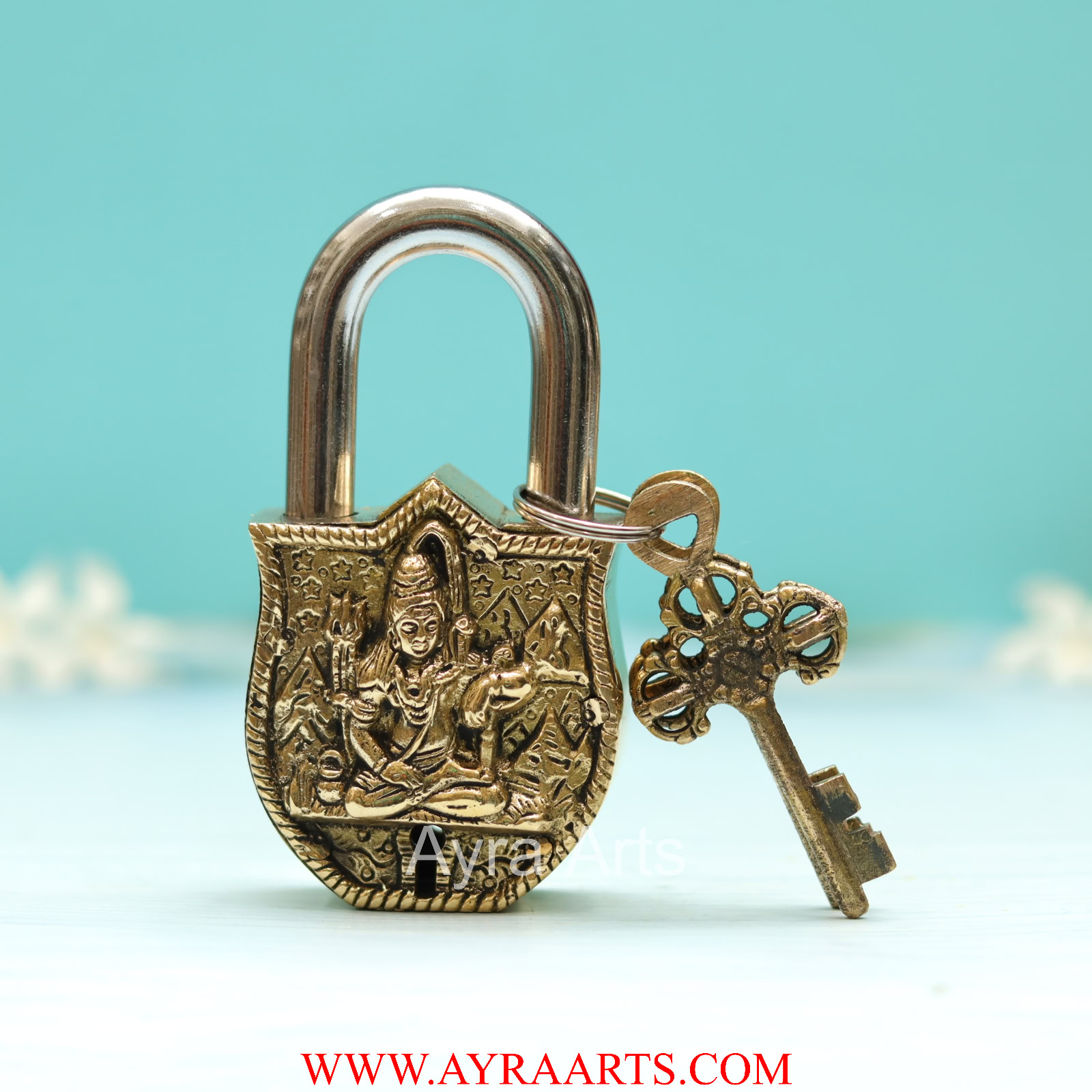 Brass Shiva Door Lock - 4.5 inch Height