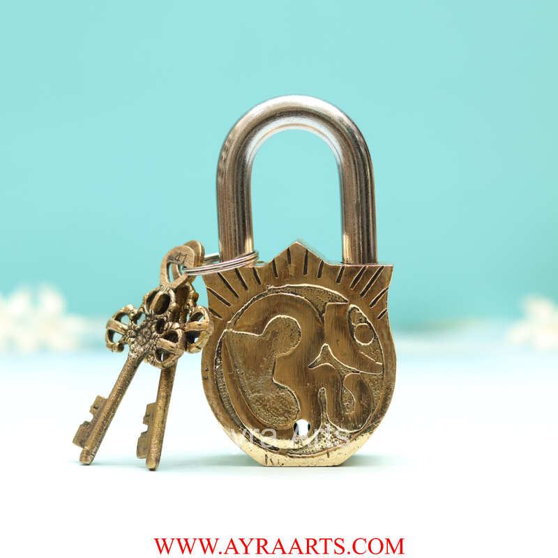 Brass Shiva Door Lock - 4.5 inch Height