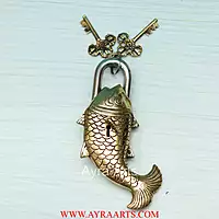 Brass Fish Design Lock - 7 inch Height