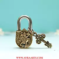 Brass Hanuman Door Lock - 3.5 inch Height