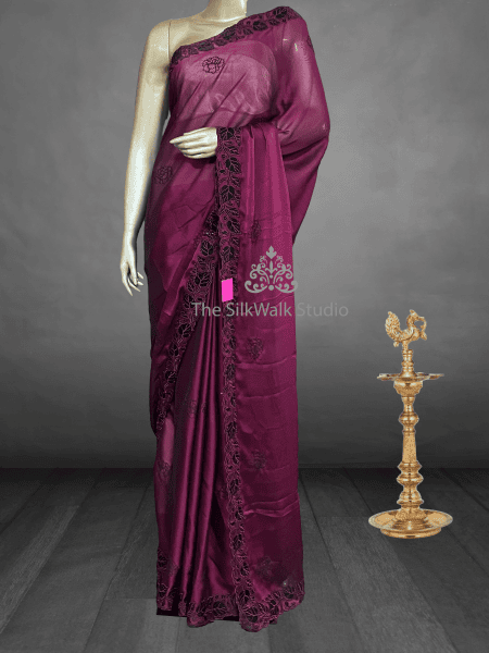 Rachel - The Georgette Silk Saree in Applique Work