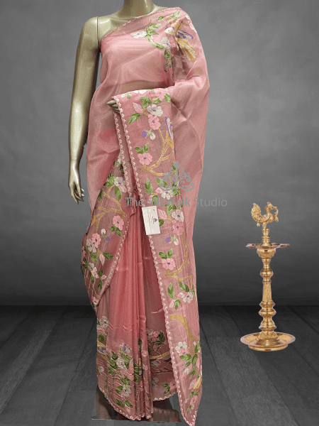Zarah - Tissue Georgette Saree in Thread Work SWS198