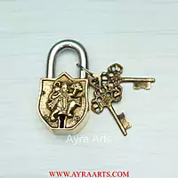 Brass Hanuman Door Lock - 3.5 inch Height