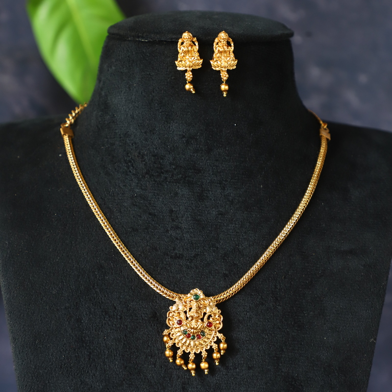 antic finished lakshmi design neck piece