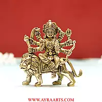 Shri Maa Durga Idol in Brass - 4 Inch Height