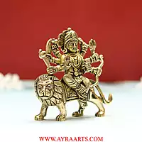 Shri Maa Durga Idol in Brass - 4 Inch Height
