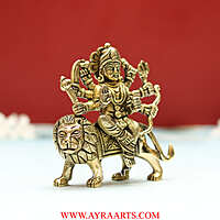 Shri Maa Durga Idol in Brass - 4 Inch Height