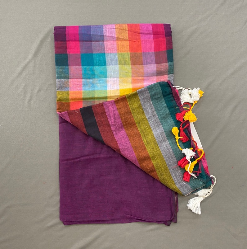 Charmi - Multi Color Mul Cotton Saree SWS216