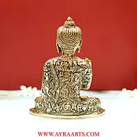 Brass Lord Buddha Statue Idol - 8 Inch Height