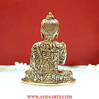 Brass Lord Buddha Statue Idol - 8 Inch Height