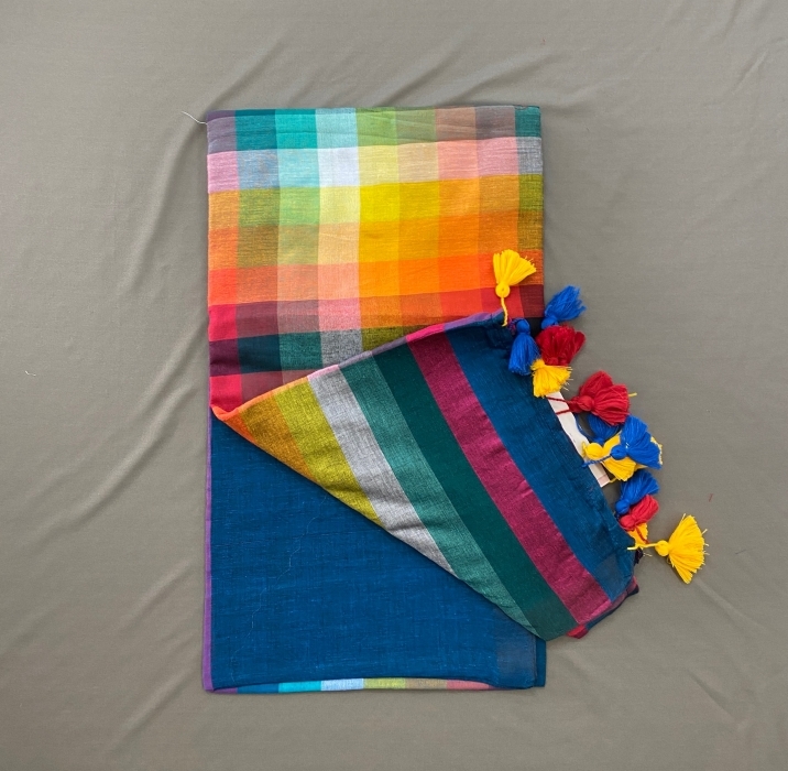 Charmi - Multi Color Mul Cotton Saree 20911