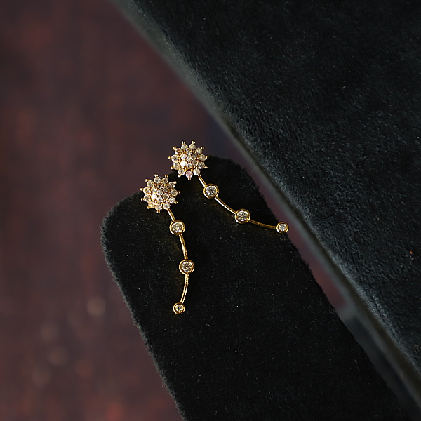 Antique earing with AD stone - jumuka set