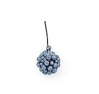Glitter Balls On Stick-Silver