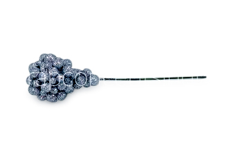 Glitter Balls On Stick-Silver