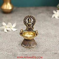Premium Brass Lakshmi Deepak - 3.2 Inch Height