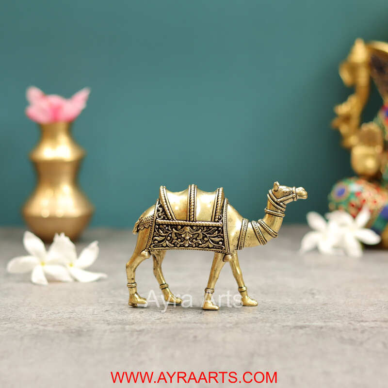 Premium Brass Camel Decor And Gifting - 3 Inch Height