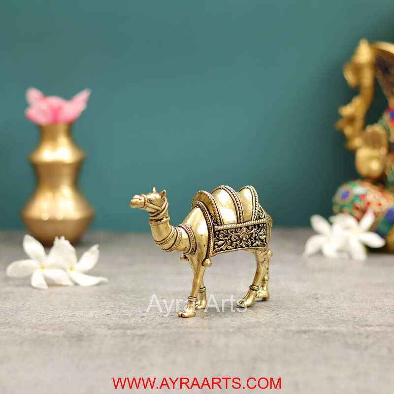 Premium Brass Camel Decor And Gifting - 3 Inch Height