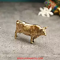 Premium Brass Cow Decor And Gifting - 2.5 Inch Height