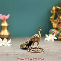 Premium Brass Peacock Decor And Gifting - 3.5 Inch Height