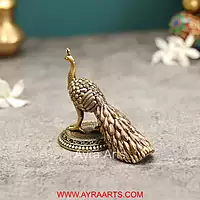 Premium Brass Peacock Decor And Gifting - 3.5 Inch Height