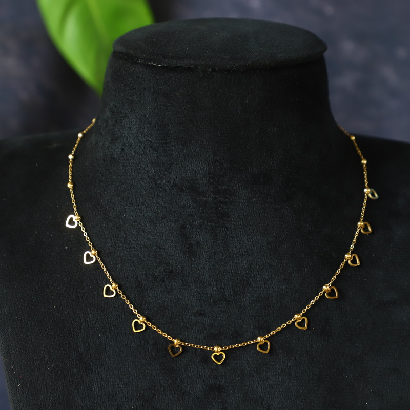 White Butterfly Rose Gold Chain