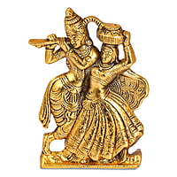 Radha Krishna Matki Gold 9*14*3.5CM