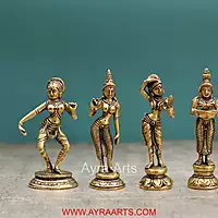 Brass Lady Decor Set - 7 Inch Height