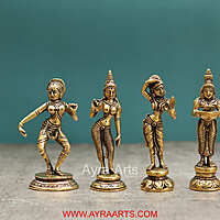 Brass Lady Decor Set - 7 Inch Height