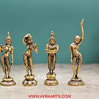 Brass Lady Decor Set - 7 Inch Height