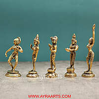 Brass Lady Decor Set - 7 Inch Height