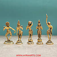 Brass Lady Decor Set - 7 Inch Height