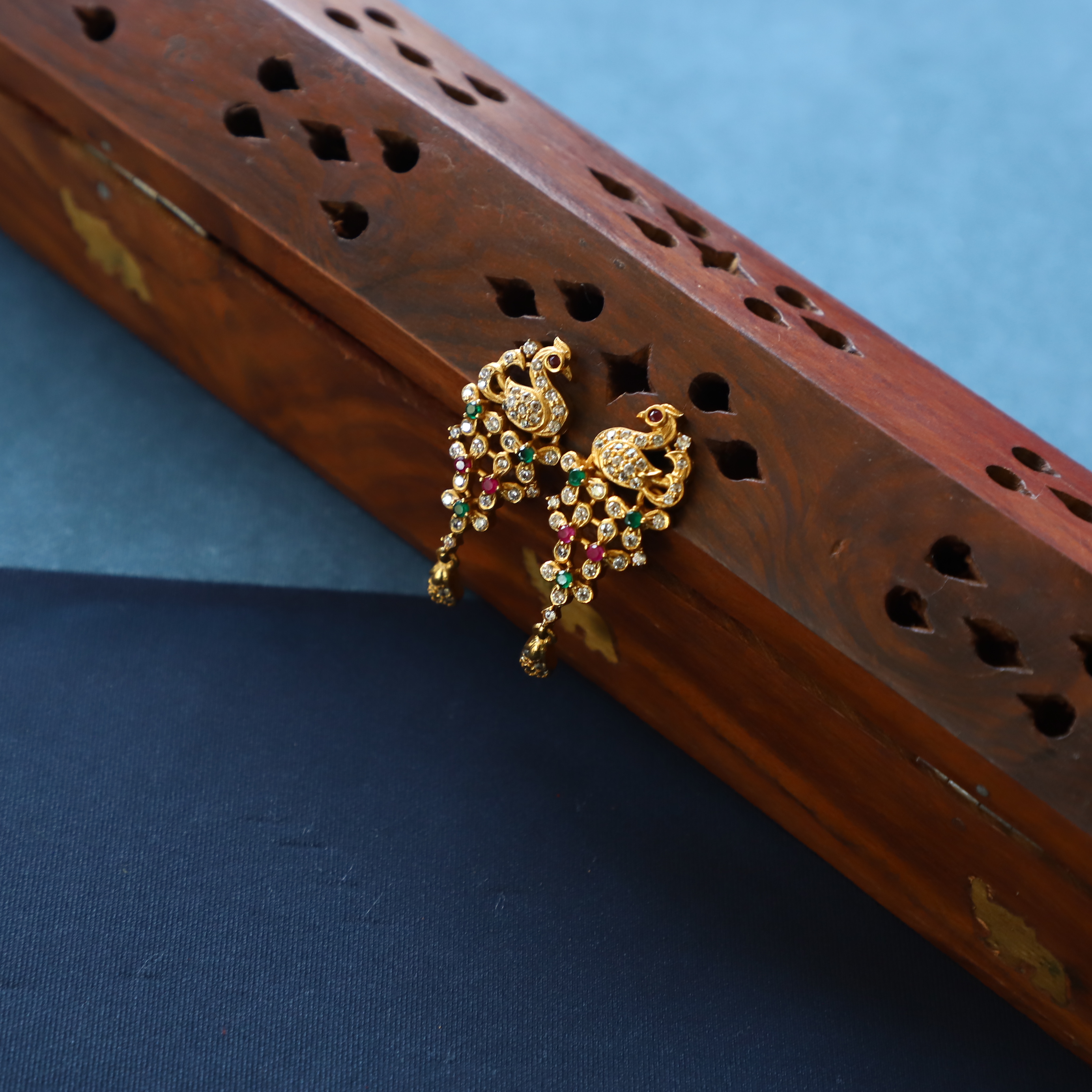 Multicolor Stone with Peacock Neckpiece