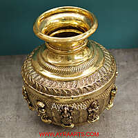 Premium Brass Dashavataram Kalash Lota Decor And Gifting - 12 Inch Height