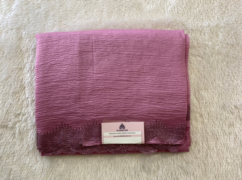 Rachel - The Crush Organza Saree in Crystal Work SWS219