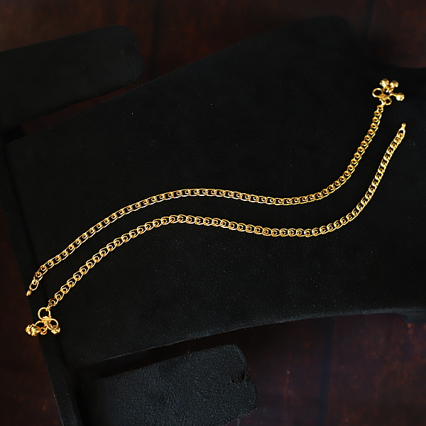 chain type golden anklets