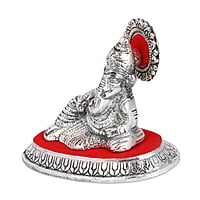 Resting Ganesh Silver 11*9*6.5 CM