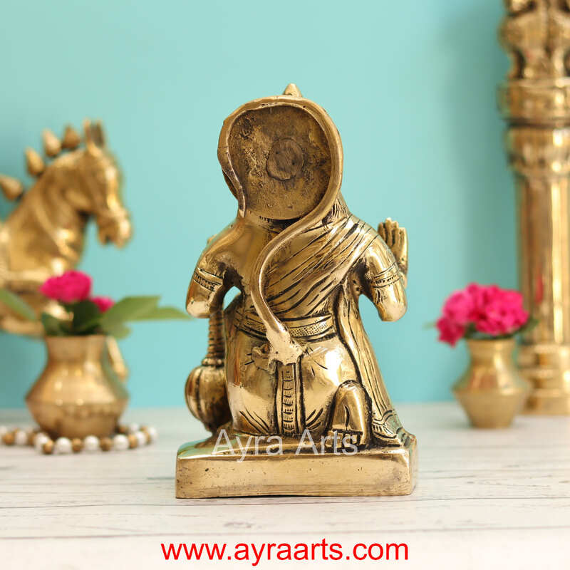 Brass Hanuman  - 7.5 Inch Height