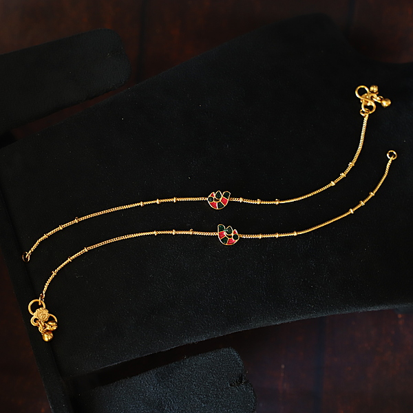 Peacock design multi Anklets