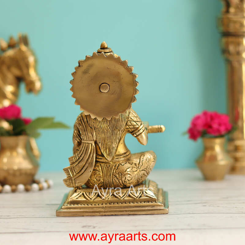 Goddess Annapoorani Brass idol - 6 inch Height