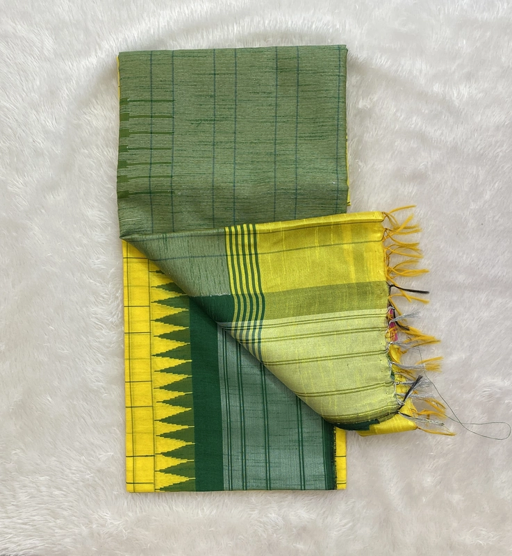 Manasa - The Semi Raw Silk Saree in Temple Border 18898