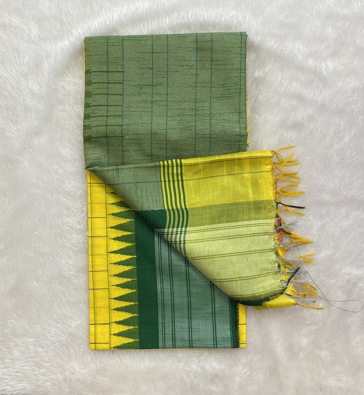 Manasa - The Semi Raw Silk Saree in Temple Border 18898