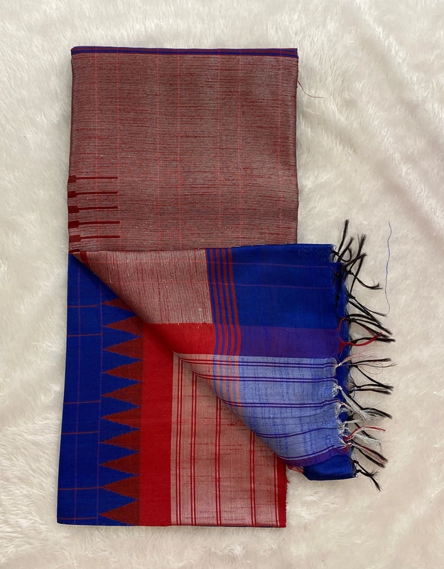 Manasa - The Semi Raw Silk Saree in Temple Border 18905