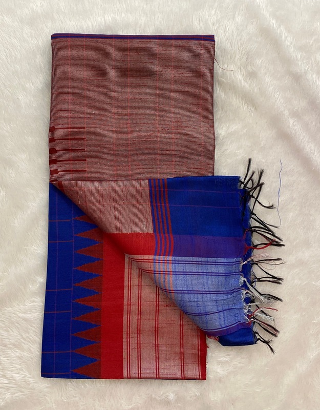 Manasa - The Semi Raw Silk Saree in Temple Border 18905