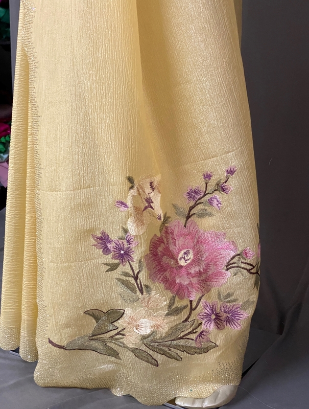 Rachel - The Crush Organza Saree in Crystal Work SWS220