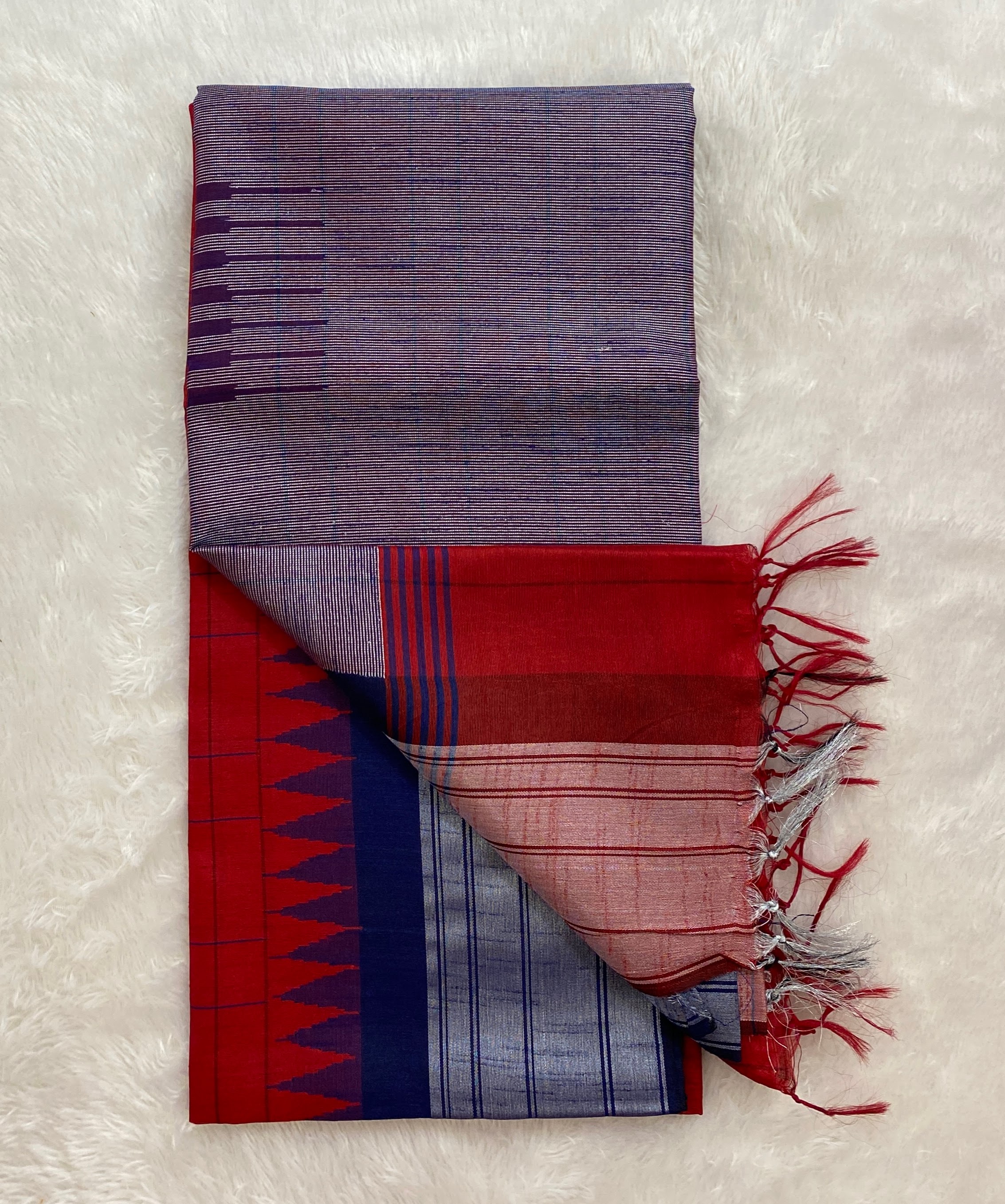Manasa - The Semi Raw Silk Saree in Temple Border 18909