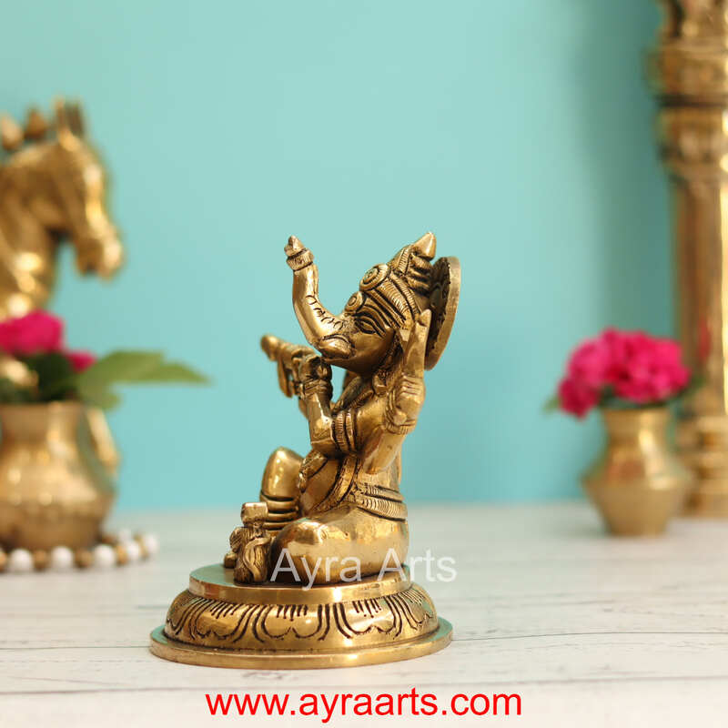 Brass Ganesh Idol - 5 Inch Height