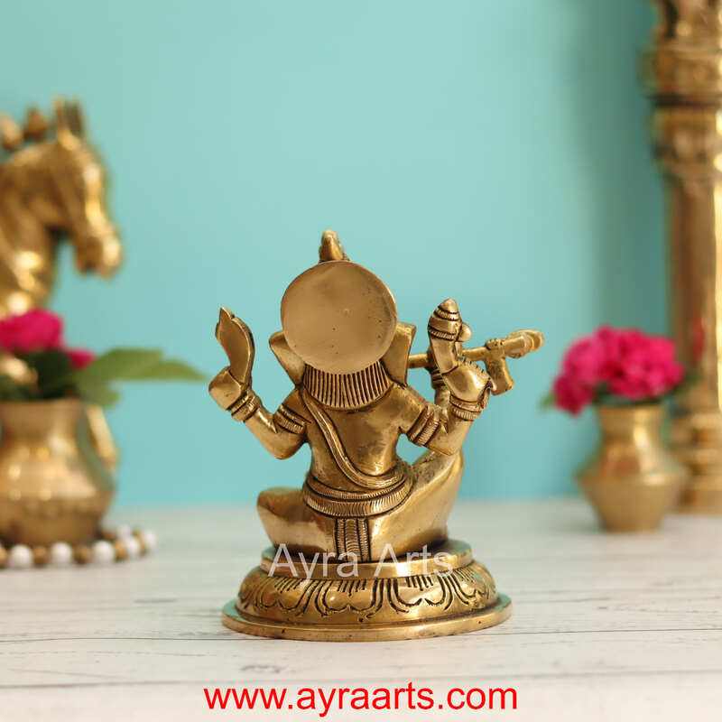Brass Ganesh Idol - 5 Inch Height