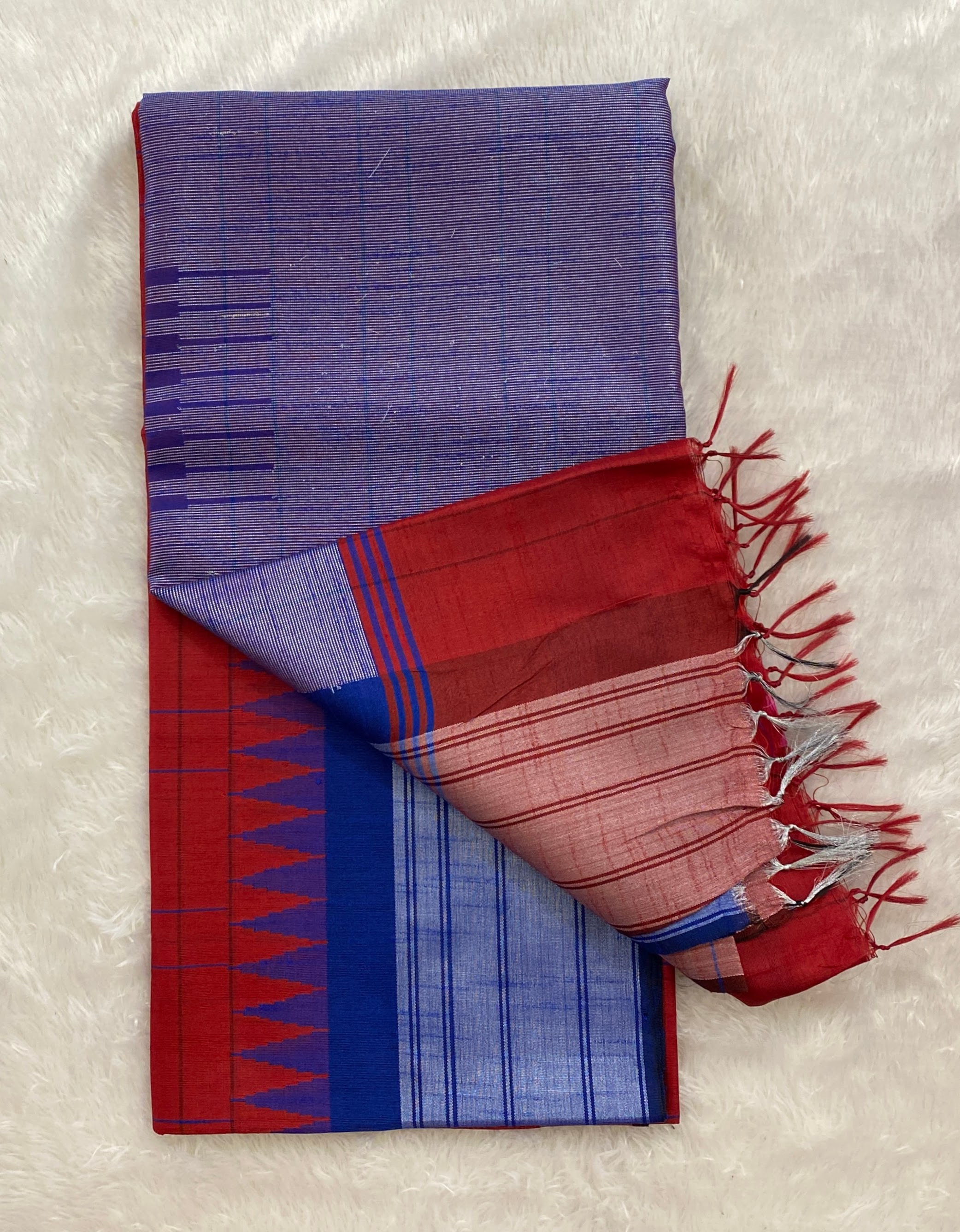 Manasa - The Semi Raw Silk Saree in Temple Border 18913