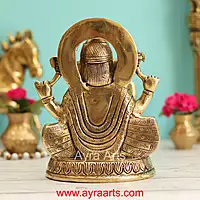 Brass Ganesha Idol - 7 Inch Height