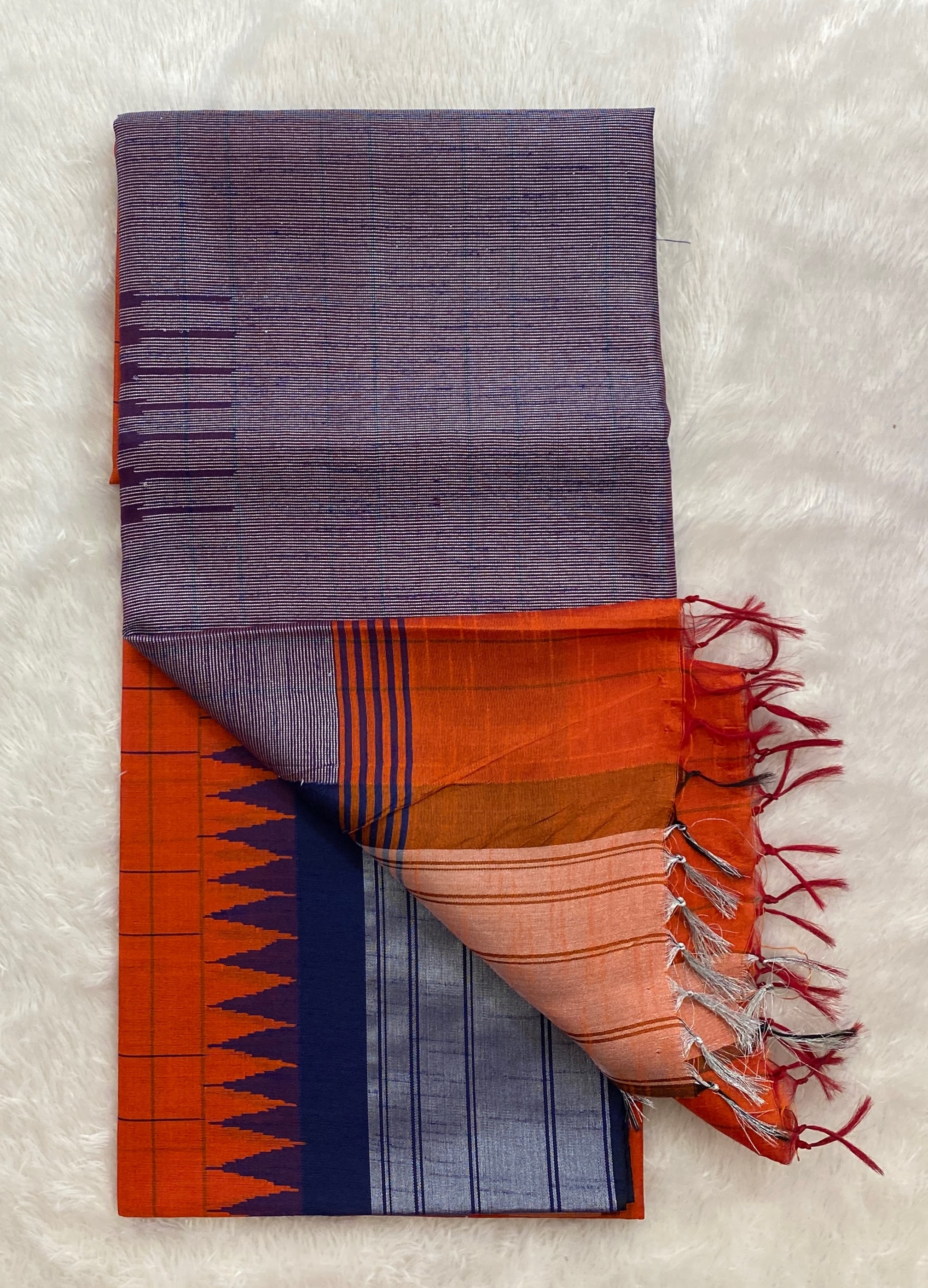 Manasa - The Semi Raw Silk Saree in Temple Border 18907